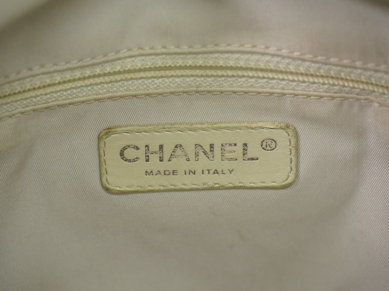 Chanel Biarritz Pocket Tote Quilted Coated Canvas, GOLD, CANVAS, Tote bag