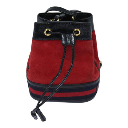 Gucci Ophidia Bucket Bag Suede, RED, SUEDE, Shoulder bag