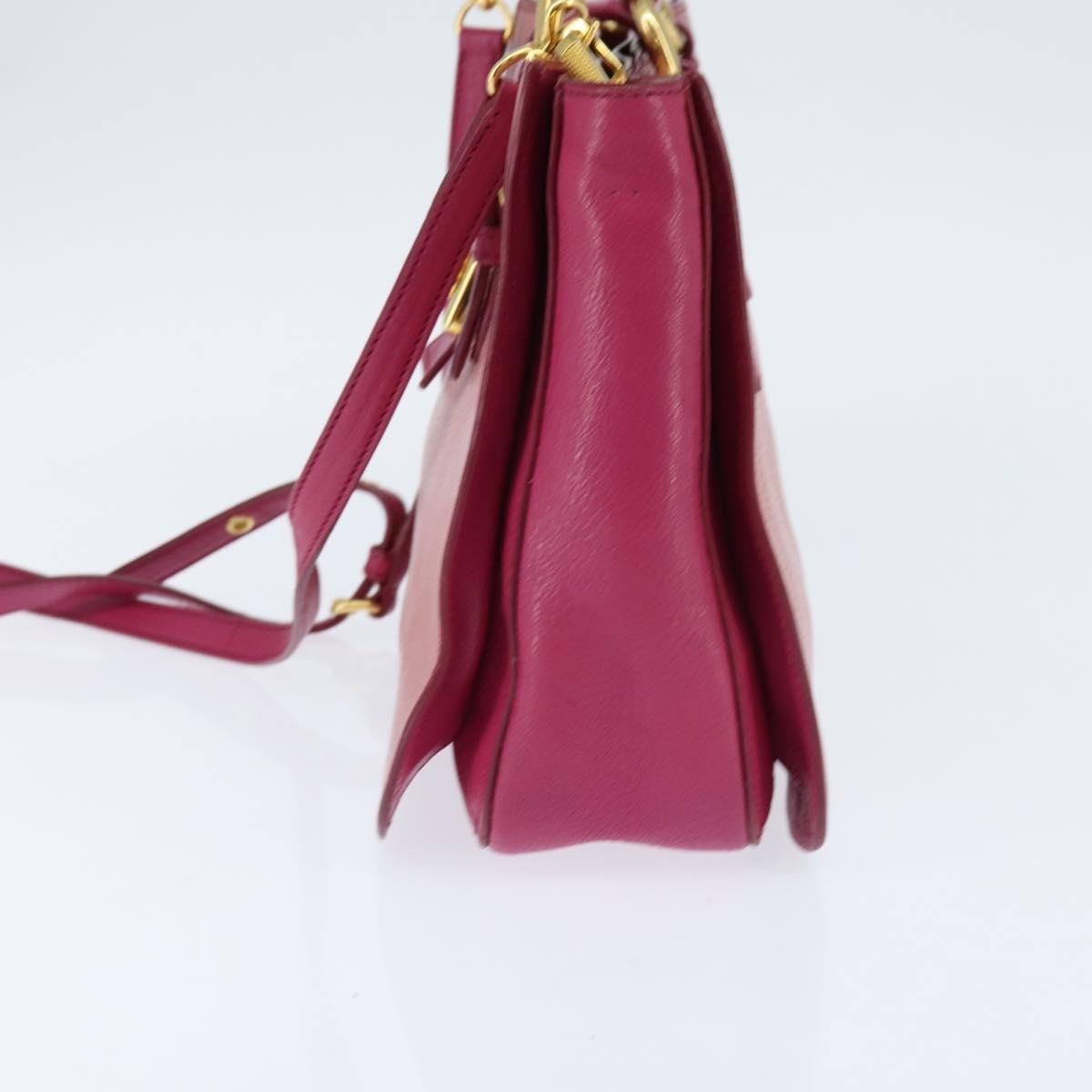 Miu Miu Madras Convertible Lock Tote Leather, PINK, LEATHER, Handbag