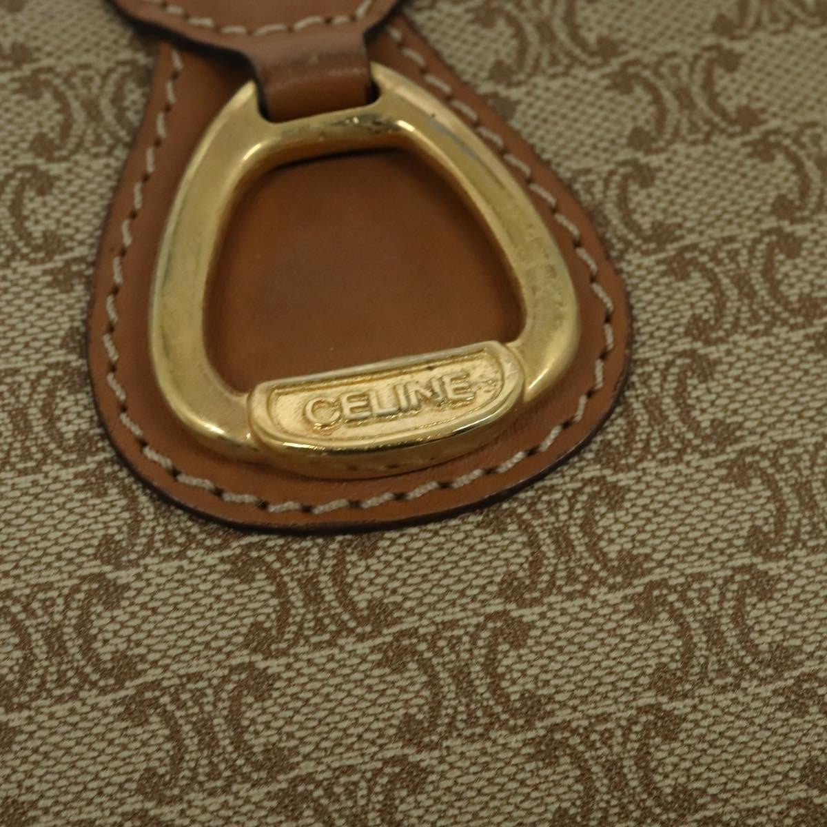 Celine Macadam Shoulder Bag PVC Leather, BEIGE, CANVAS, Shoulder bag