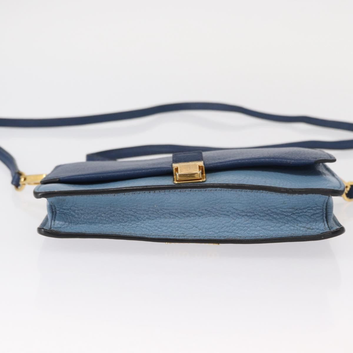 Miu Miu Shoulder Bag Leather, BLUE, LEATHER, Shoulder bag