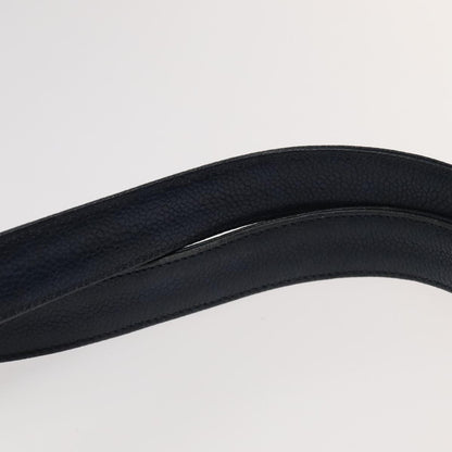 Chanel Vintage Stitched CC Shoulder Bag Caviar, NAVY, LEATHER, Shoulder bag