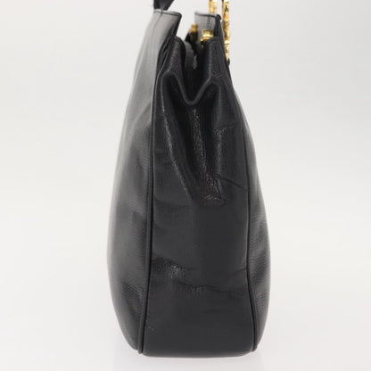 Salvatore Ferragamo Gancini Tote Leather, BLACK, LEATHER, Tote bag