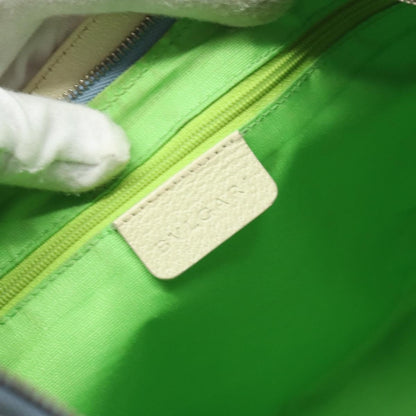 Bvlgari Logomania Shoulder Bag Canvas with Leather, BLUE, CANVAS, Shoulder bag