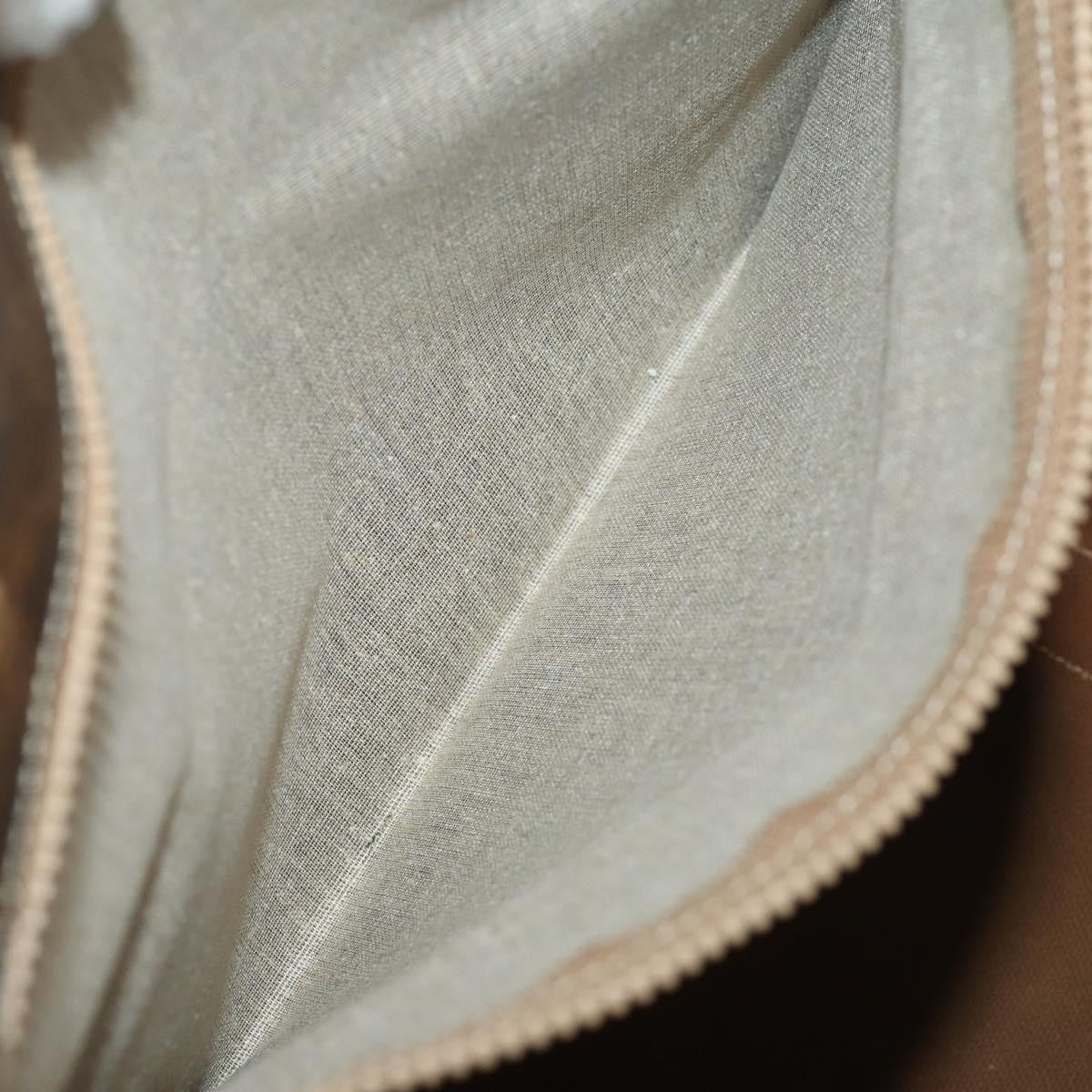 Celine Vintage Macadam Boston bag Canvas and Leather, BROWN, CANVAS, Travel bag