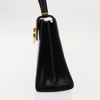 Salvatore Ferragamo Gancini Convertible Top Handle Bag Leather, BLACK, LEATHER, Handbag