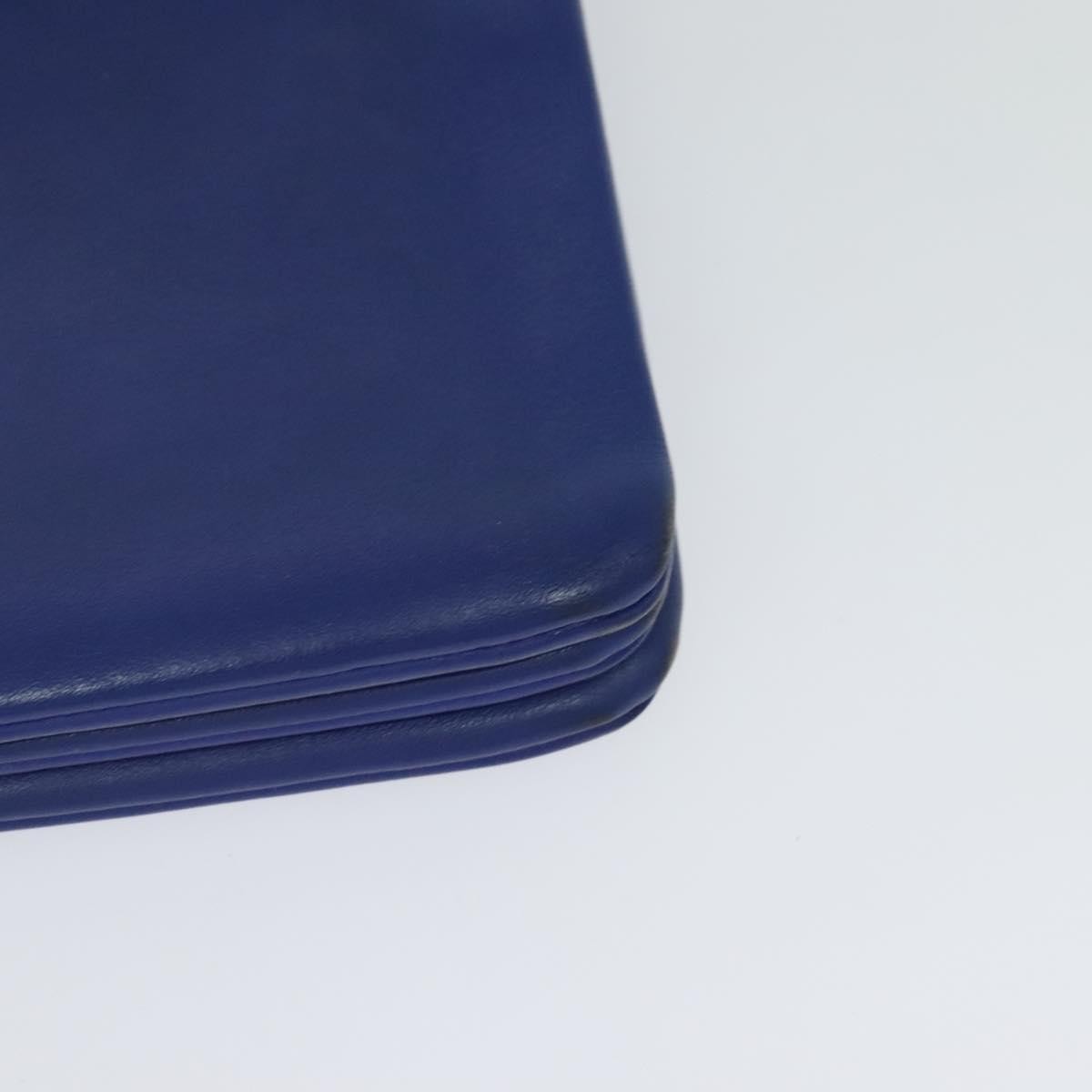 Celine Trio Crossbody Bag Leather, BLUE, LEATHER, Shoulder bag