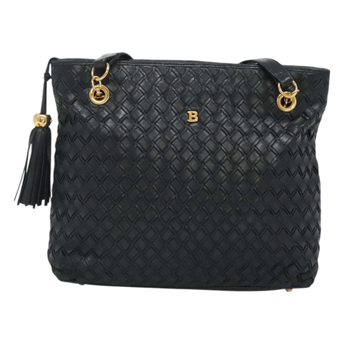 Bally Vintage Shoulder Bag Quilted leather, Black, Leather, Shoulder Bag