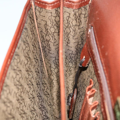 Saint Laurent Vintage Flap Document Holder Leather, BROWN, LEATHER, Briefcase