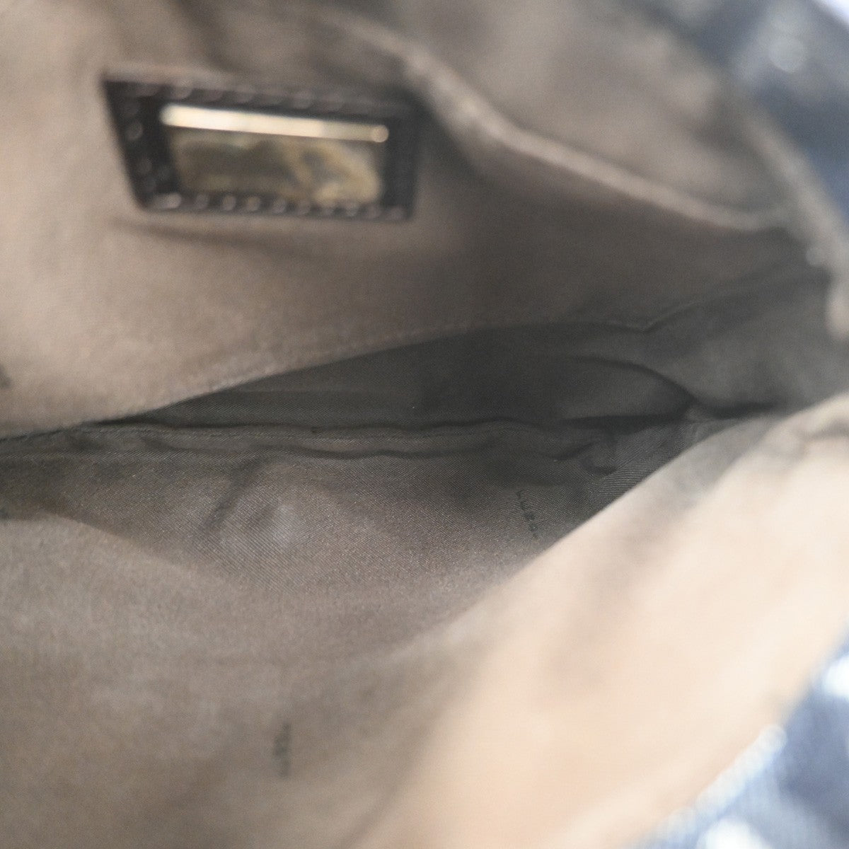 Fendi Vintage Flap Crossbody Bag Zucchino Denim, BLUE, DENIM_JEANS, Shoulder bag