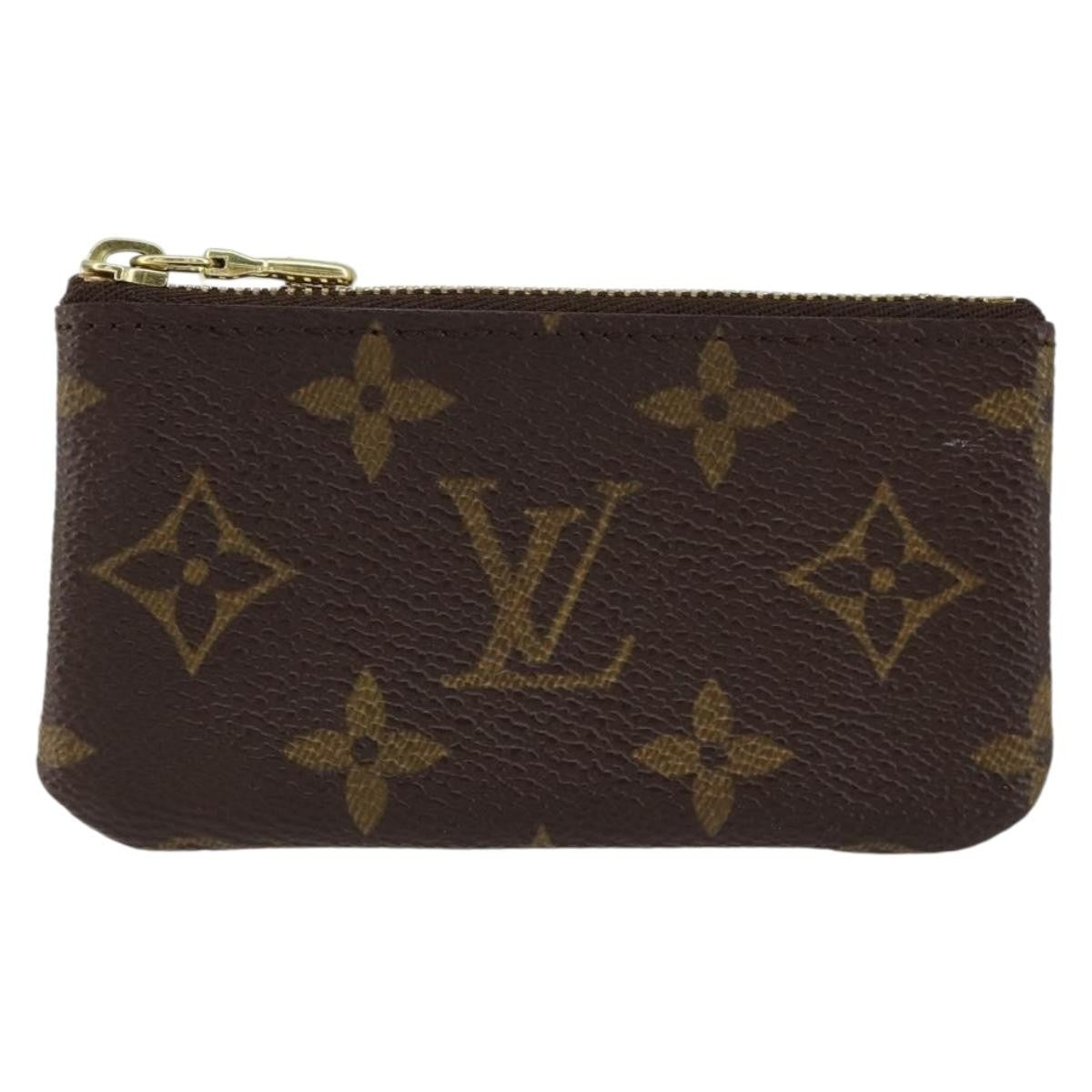 Louis Vuitton Pochette Clés Monogram Canvas, BROWN, CANVAS, Wallets