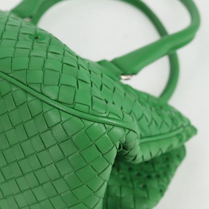 Bottega Veneta Intrecciato Leather, GREEN, LEATHER, Handbag