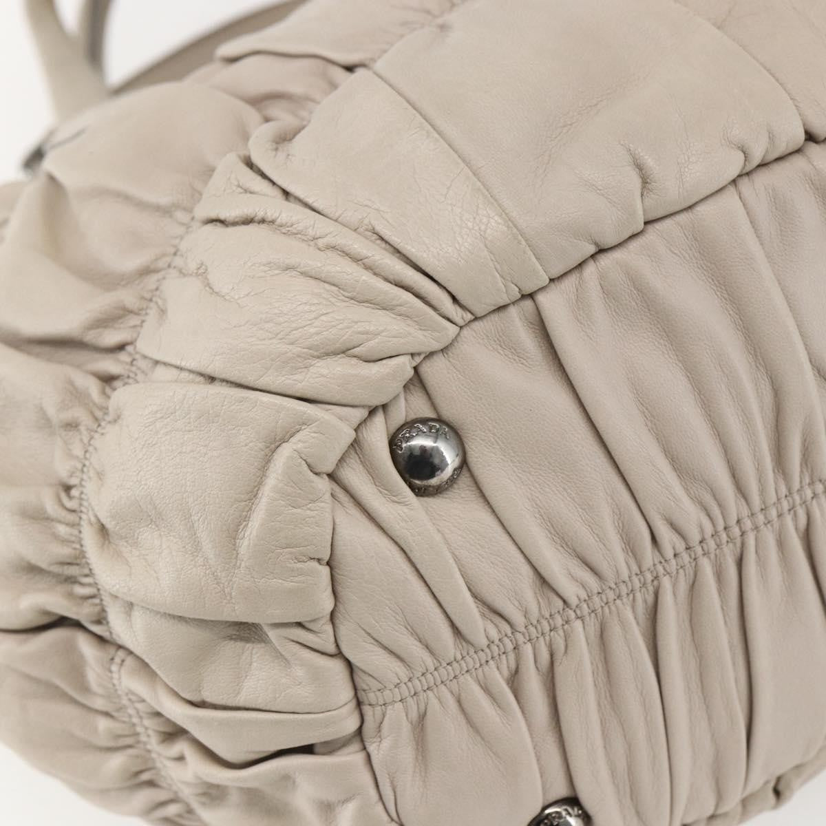 Prada Gaufre Convertible Tote Nappa Leather, BEIGE, LEATHER, Handbag