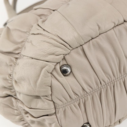 Prada Gaufre Convertible Tote Nappa Leather, BEIGE, LEATHER, Handbag