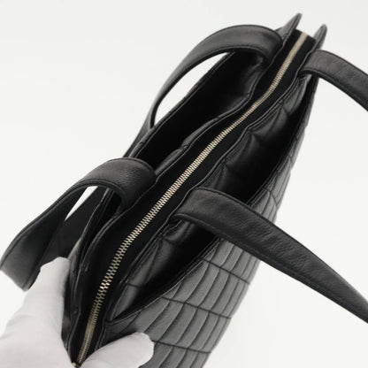 Chanel Vintage CC Zip Around Shoulder Bag Quilted Caviar, BLACK, LEATHER, Tote bag