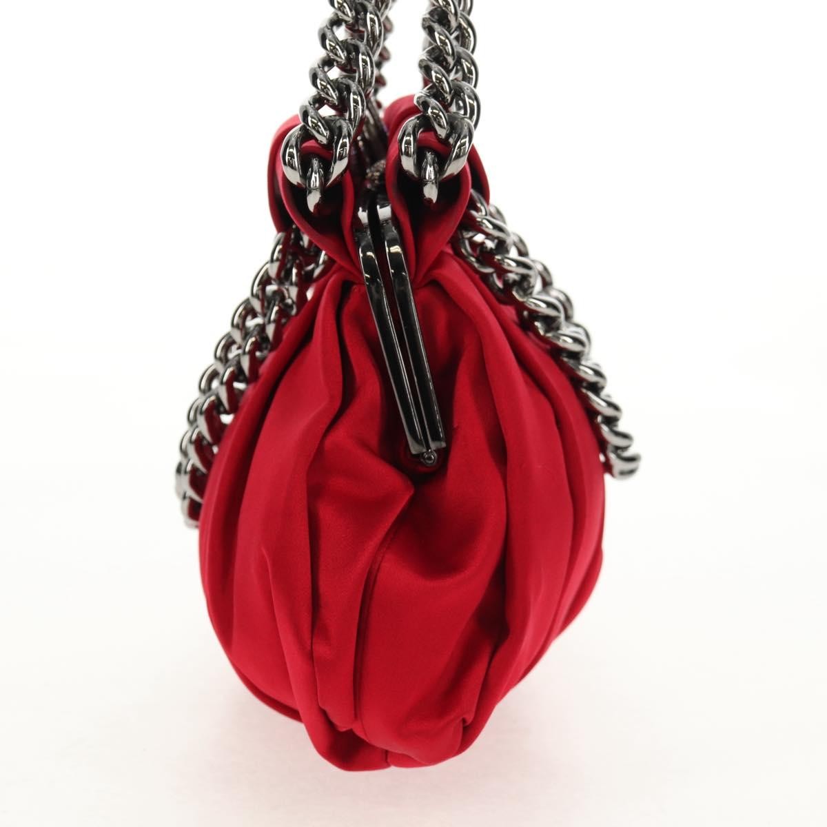 Christian Louboutin Yoyo Frame Clutch Satin, RED, SATIN, Clutche & pouche