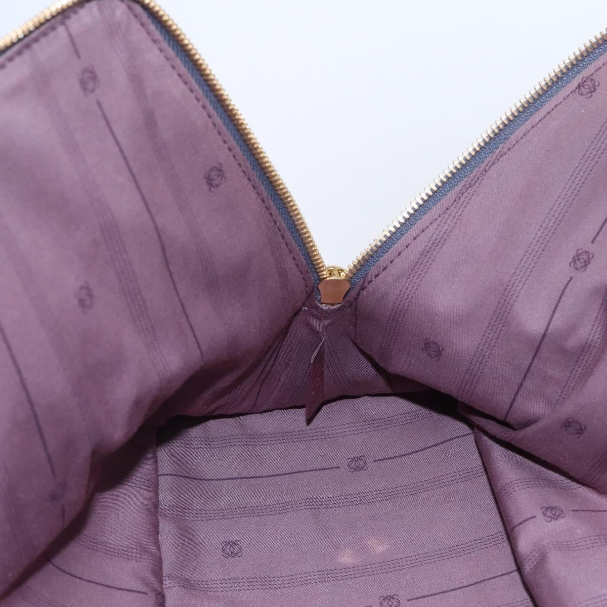 Loewe Anagram handbag Leather, BLUE, LEATHER, Handbag