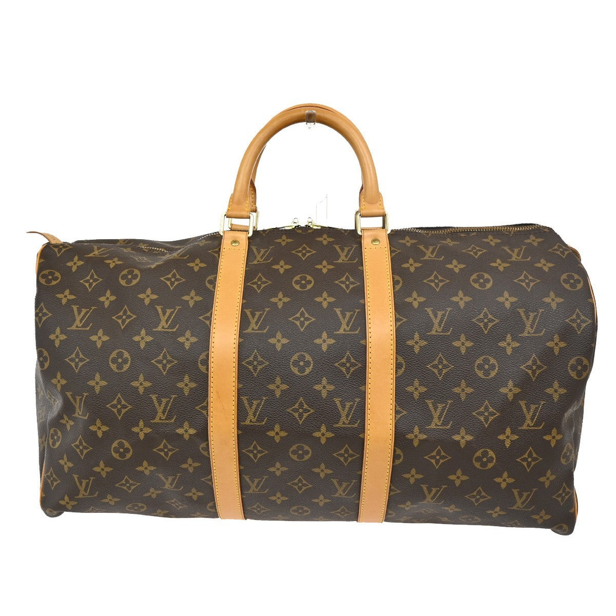 Louis Vuitton Keepall Bag Monogram Canvas, BROWN, CANVAS, Travel bag