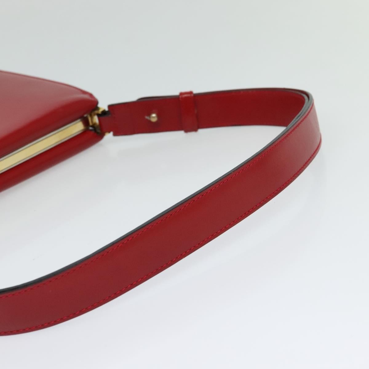 Celine Shoulder Bag Leather, RED, LEATHER, Shoulder bag