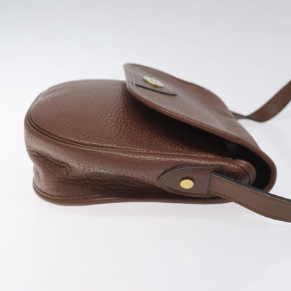 Christian Dior Vintage Shoulder Bag Leather, BROWN, LEATHER, Shoulder bag