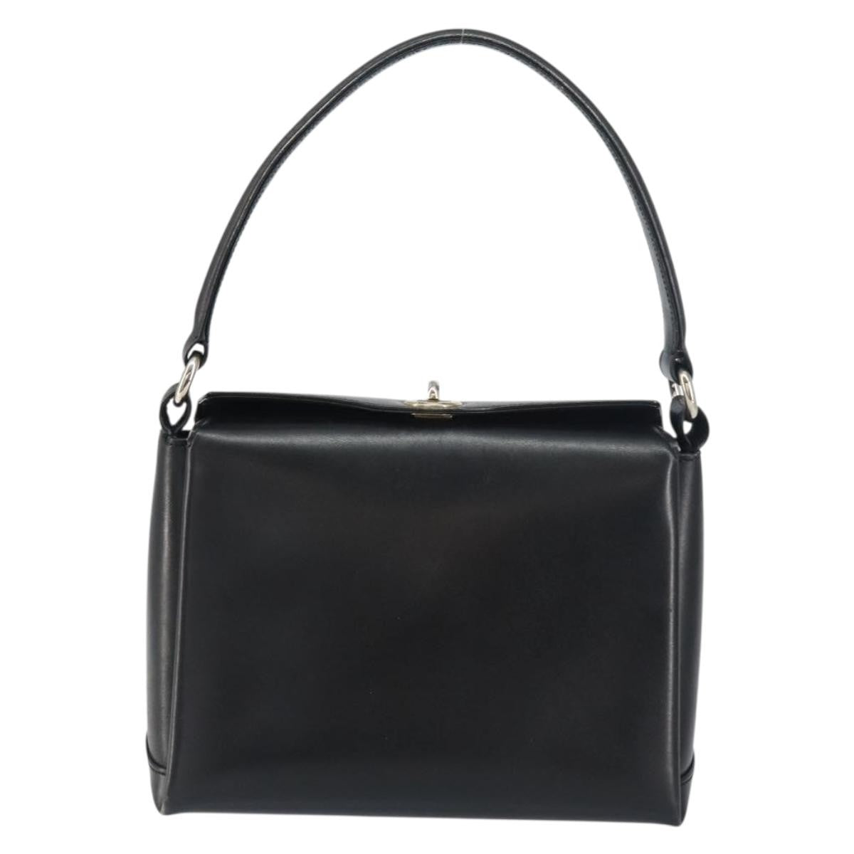 Gucci Vintage Convertible Box Crossbody Bag Leather, BLACK, LEATHER, Handbag