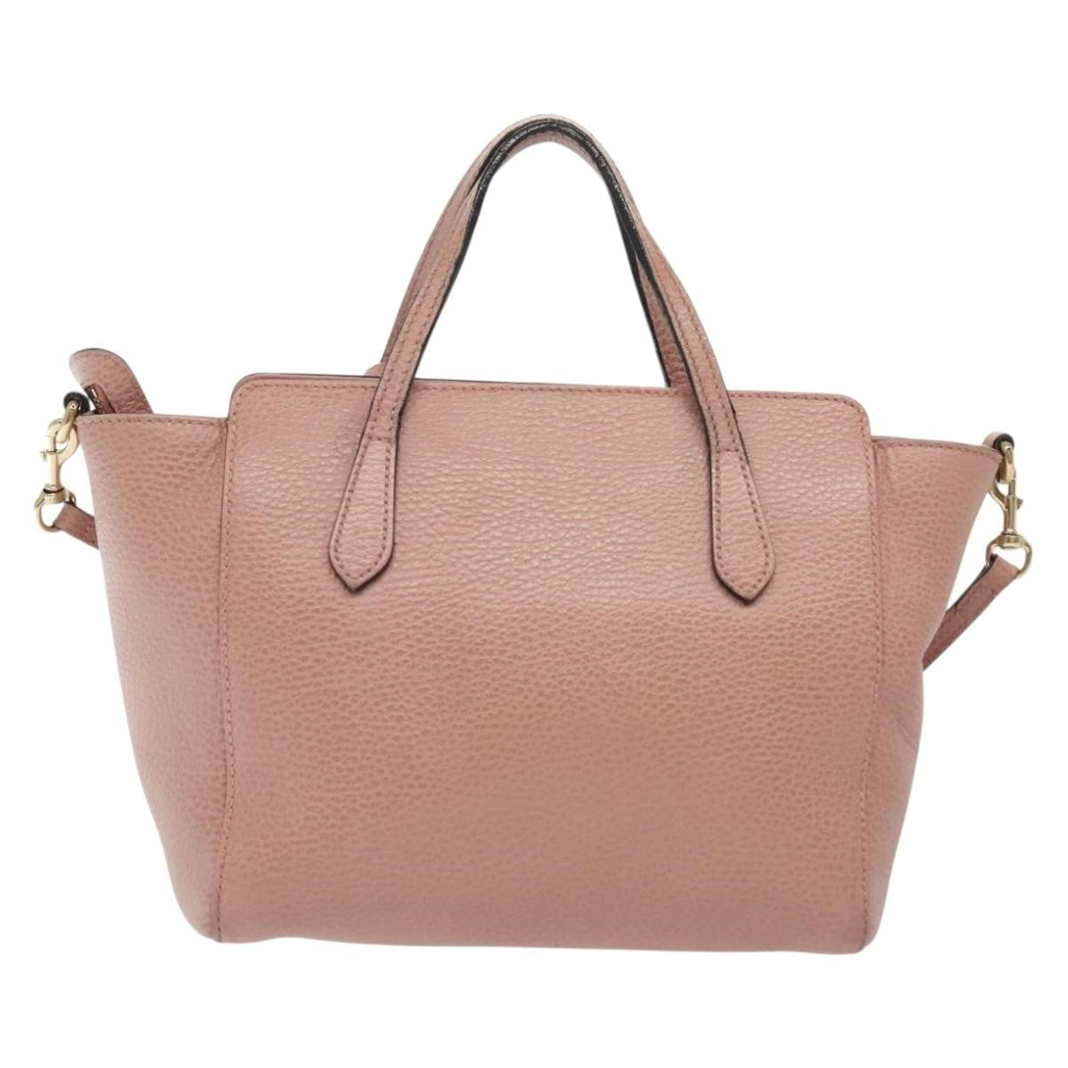 Gucci Swing Tote Leather, PINK, LEATHER, Tote bag