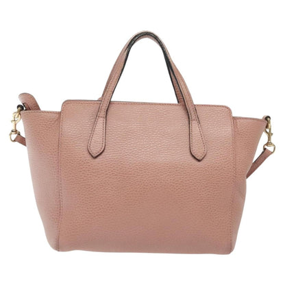 Gucci Swing Tote Leather, PINK, LEATHER, Tote bag