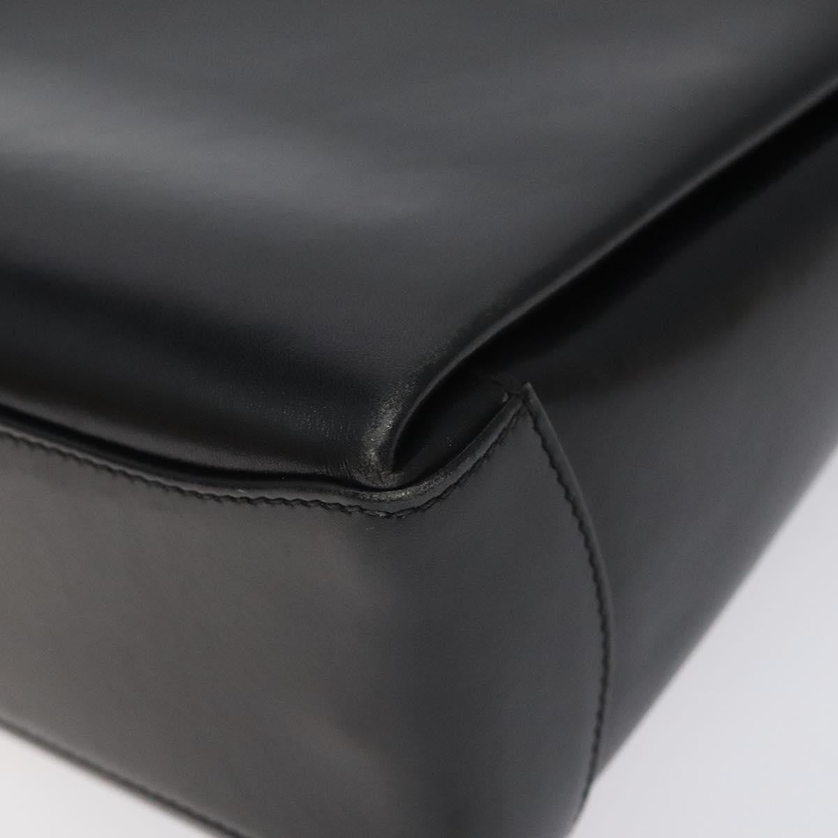 Gucci Vintage Convertible Box Crossbody Bag Leather, BLACK, LEATHER, Handbag