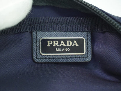 Prada Pochette Nylon, NAVY, NYLON, Clutche & pouche