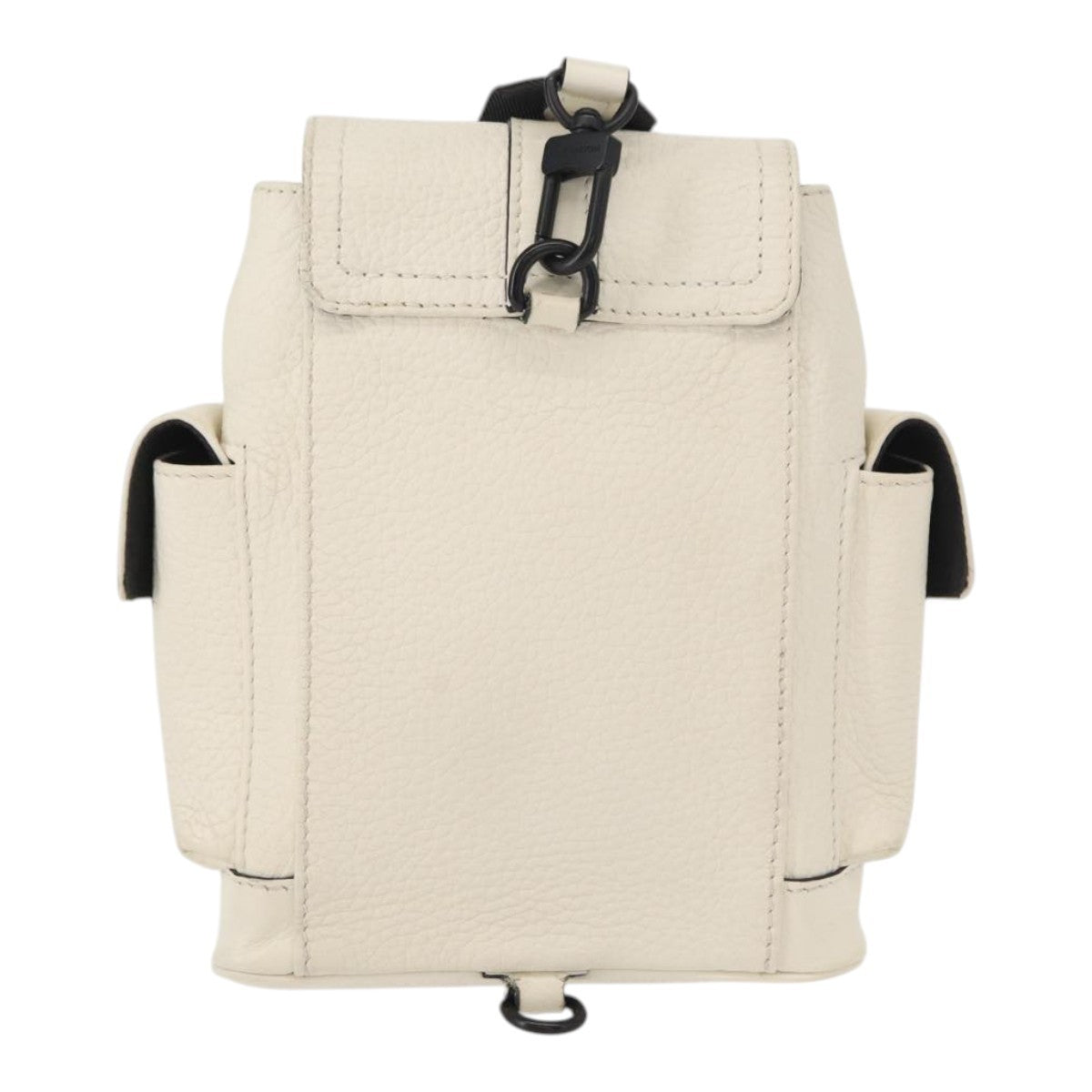 Louis Vuitton Christopher Backpack Taurillon Leather, WHITE, LEATHER, Shoulder bag