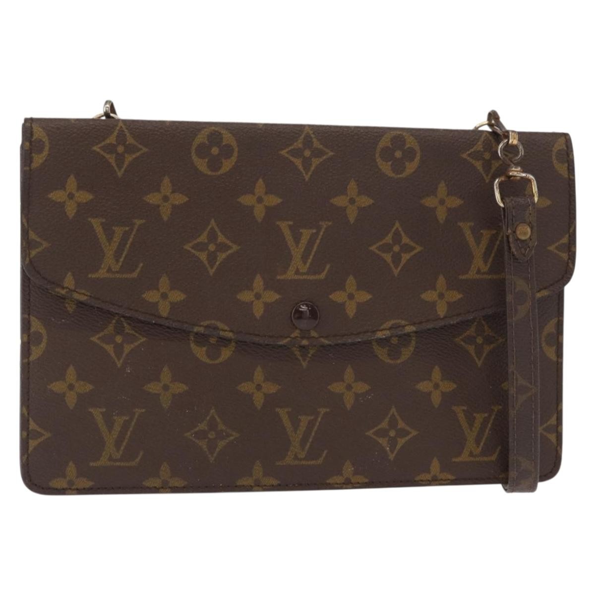 Louis Vuitton Double Rabat Handbag Monogram Canvas, BROWN, CANVAS, Shoulder bag