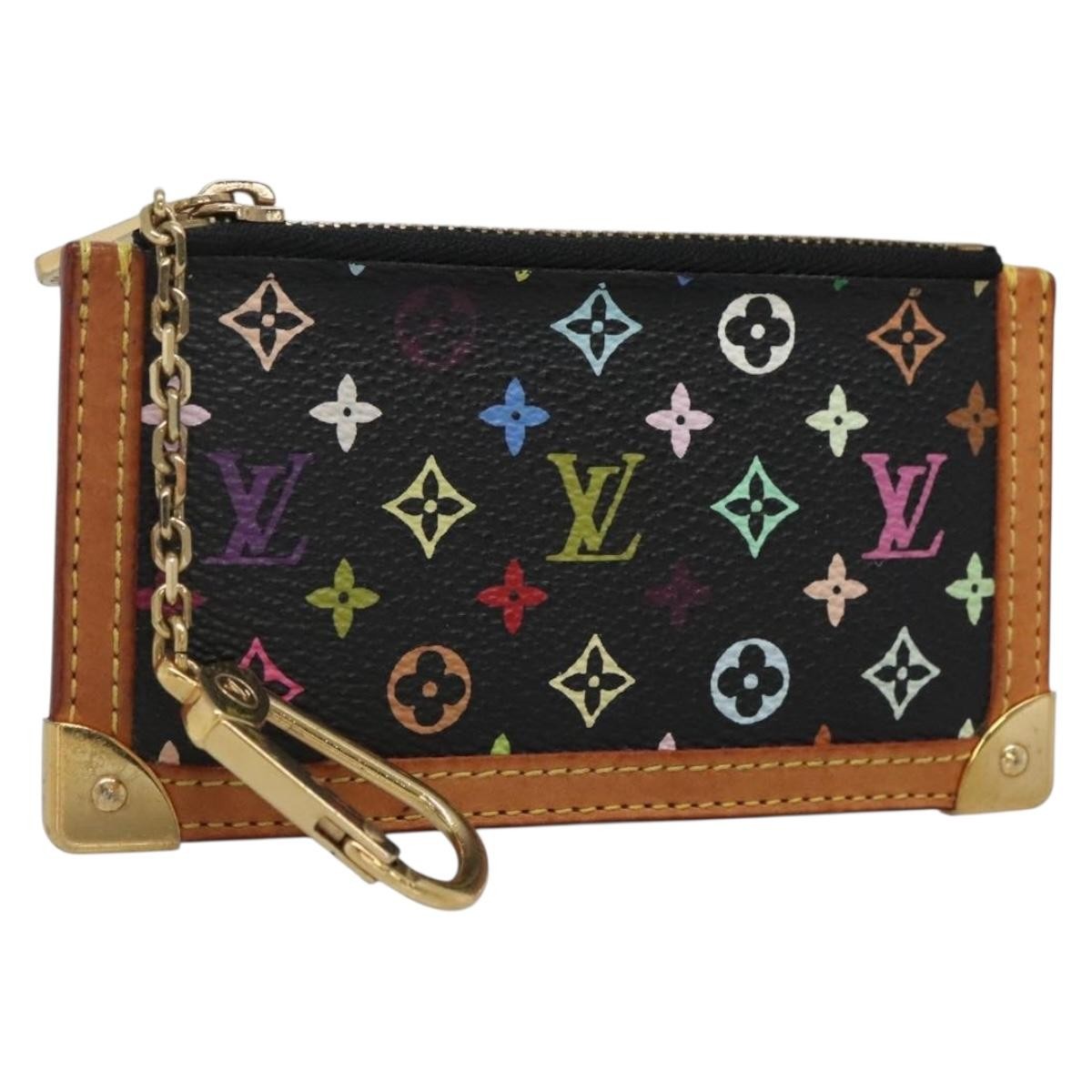 Louis Vuitton Pochette Clés Monogram Canvas, BLACK, CANVAS, Wallets