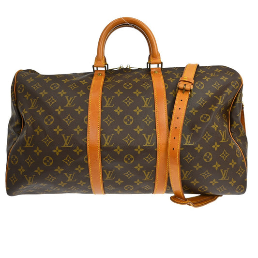 Louis Vuitton Keepall Bandouliere Bag Monogram Canvas, Brown, Canvas, Travel Bag