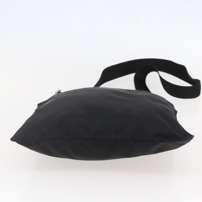 Prada Flat Messenger Bag Tessuto, BLACK, NYLON, Shoulder bag
