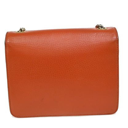Gucci Interlocking Shoulder Bag Leather, ORANGE, LEATHER, Shoulder bag