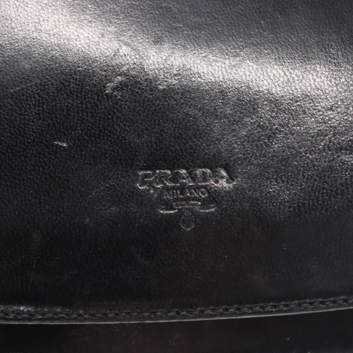 Prada Vintage Handbag Leather, BLACK, LEATHER, Handbag