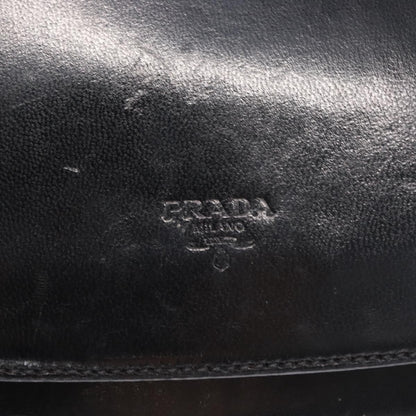 Prada Vintage Handbag Leather, BLACK, LEATHER, Handbag