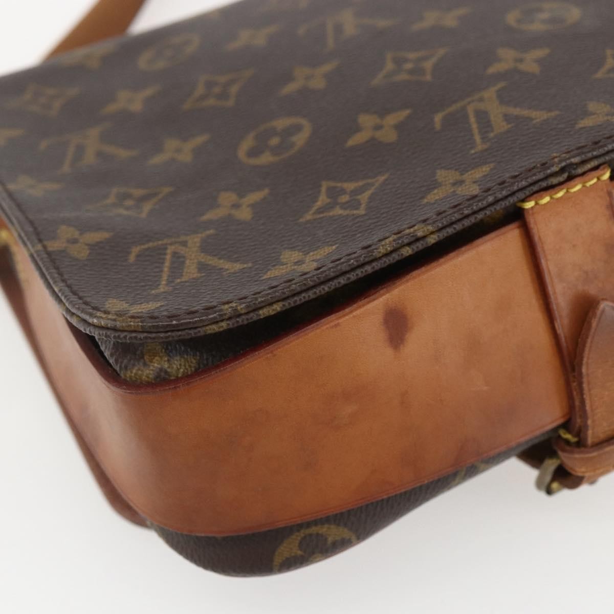 Louis Vuitton Cartouchiere Handbag Monogram Canvas, BROWN, CANVAS, Shoulder bag