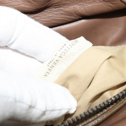 Bottega Veneta Zip Pocket Waist Bag Leather with Intrecciato, BROWN, LEATHER, Clutche & pouche