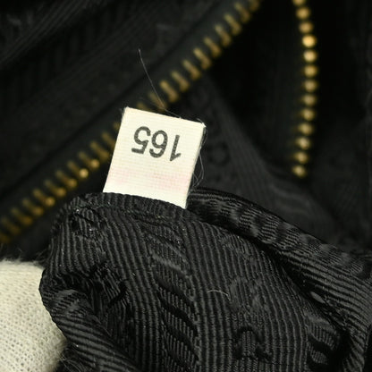 Prada Zip Convertible Shopping Tote Tessuto with Saffiano Leather, BLACK, NYLON, Tote bag