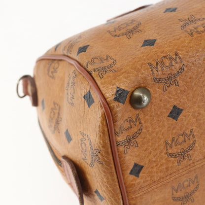MCM Visetos logogramme Handbag Canvas and Leather, BROWN, CANVAS, Travel bag