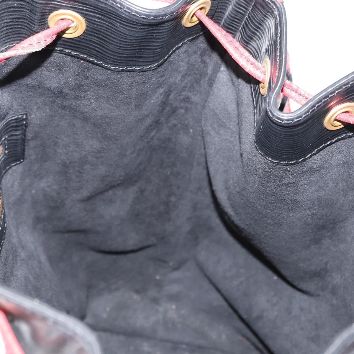 Louis Vuitton Bicolor Noe Handbag Epi Leather, BLACK, LEATHER, Shoulder bag