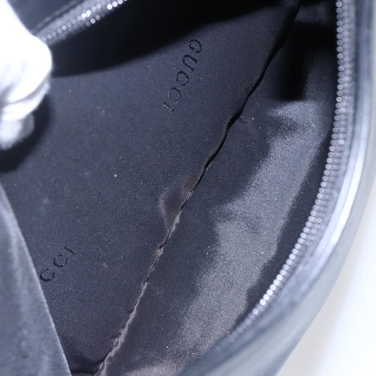 Gucci Metal Handle Hobo Leather, BLACK, LEATHER, Shoulder bag