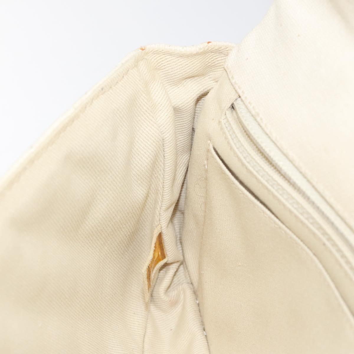 Chanel Cruise Flap Bag Quilted Canvas, ECRU, CANVAS, Clutche & pouche