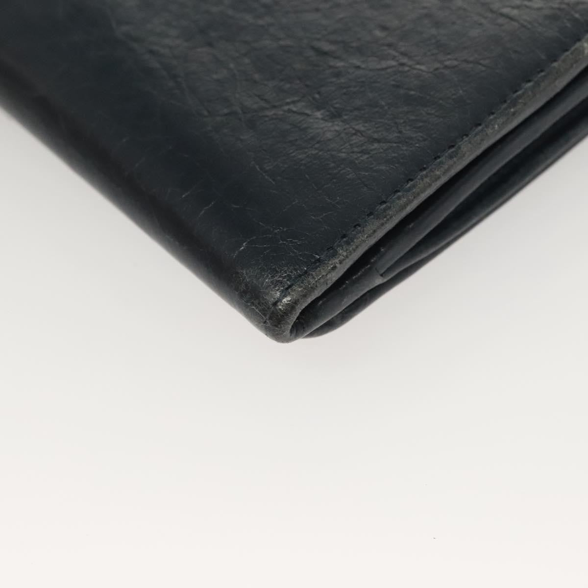 Balenciaga Giant Money Flap Wallet Leather, NAVY, LEATHER, Wallets