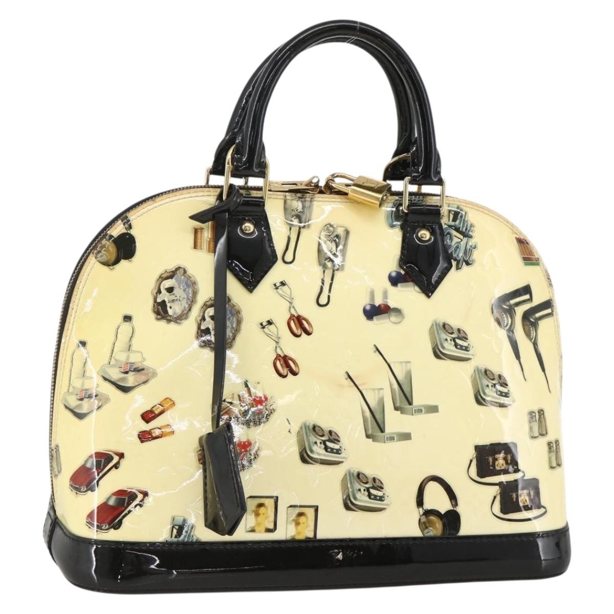Louis Vuitton Alma Handbag Limited Edition Stickers Monogram Vernis, MULTICOLOUR, PATENT_LEATHER, Handbag