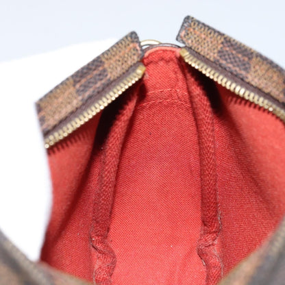 Louis Vuitton Trousse Make Up Bag Damier, BROWN, CANVAS, Clutche & pouche