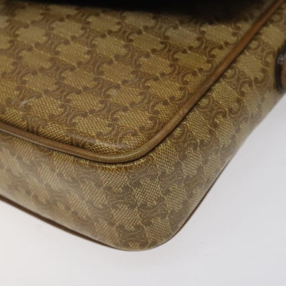 Celine Vintage Macadam Shoulder Bag Canvas, BEIGE, CANVAS, Shoulder bag