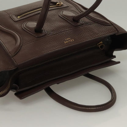 Celine Shopper Luggage Leather, BROWN, LEATHER, Handbag