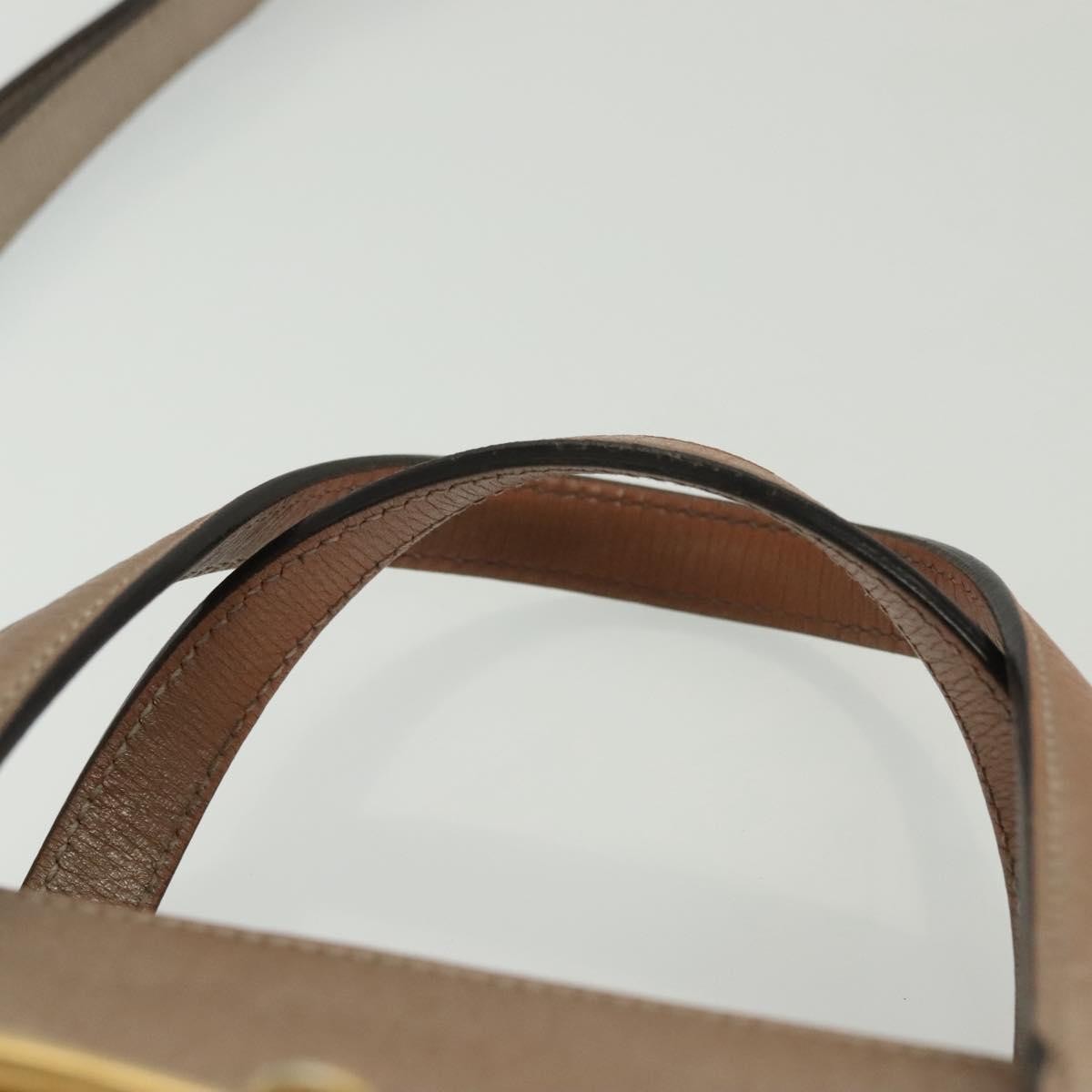 Gucci Bright Bit Convertible Tote Leather, GOLD, LEATHER, Tote bag